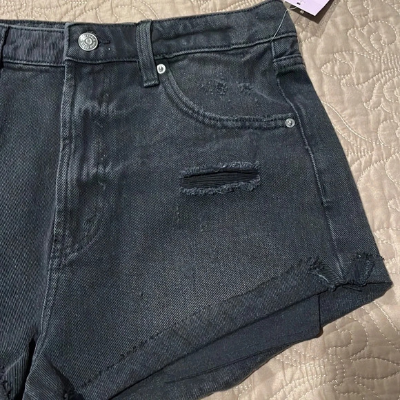 Black Cheeky Jean Shorts - Picture 9 of 9